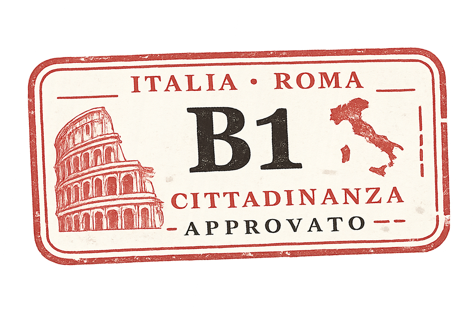 Carimbo B1 cidadania aprovado
